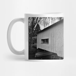 Black And White Short Covered Bridge Mug